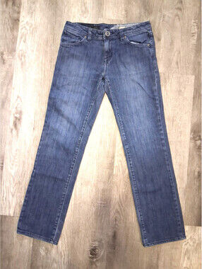 Volcom Vorta Boys Youth 14, 27x28 Slim Straight Fit Blue Skateboard Denim Jeans